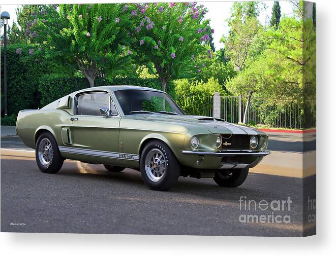 1967 Ford Mustang Shelby Gt500 Canvas Print featuring the photograph 1967 Ford Mustang Shelby GT500 by Dave Koontz