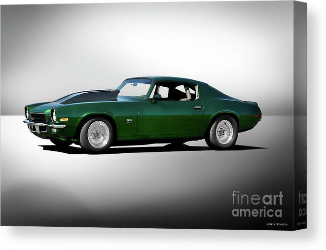 1970 Chevrolet Camaro Ss396 Canvas Print featuring the photograph 1970 Chevrolet Camaro SS396 by Dave Koontz