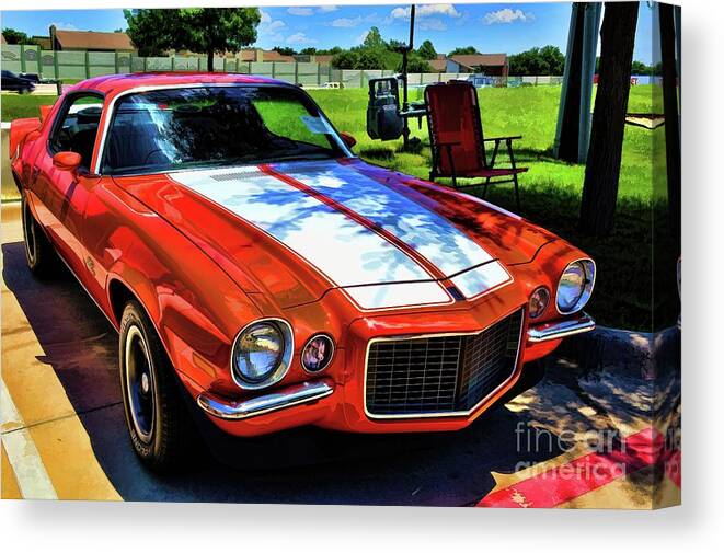 Classic Canvas Print featuring the photograph 1970 Chevy Camaro by Diana Mary Sharpton