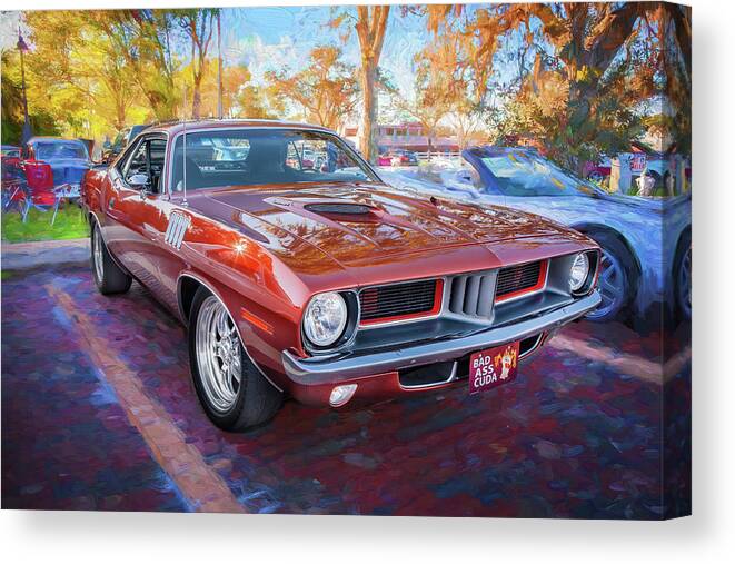 1971 Plymouth Canvas Print featuring the photograph 1971 Plymouth Hemi Barracuda X108 by Rich Franco