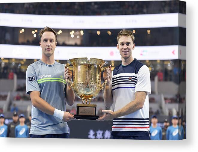 Tennis Canvas Print featuring the photograph 2017 China Open - Day 9 - Finals by Etienne Oliveau