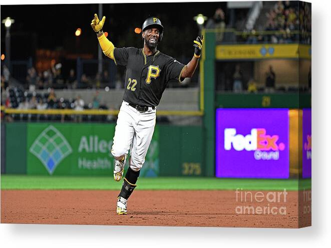 Second Inning Canvas Print featuring the photograph Andrew Mccutchen by Justin Berl