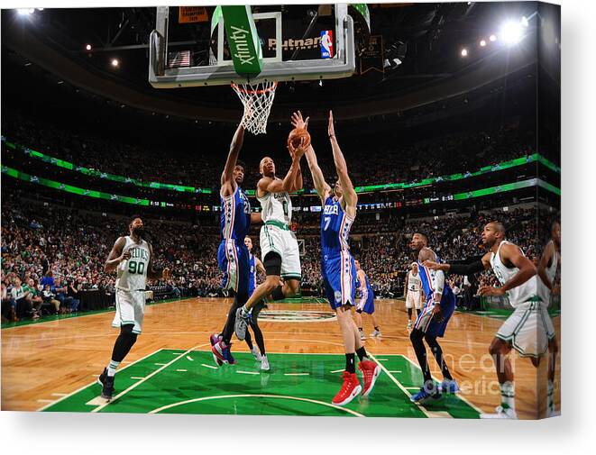 Avery Bradley Canvas Print featuring the photograph Avery Bradley #2 by Brian Babineau