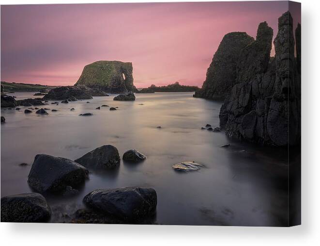 Ballintoy Harbour Canvas Print featuring the photograph Ballintoy - Northern Ireland #2 by Joana Kruse