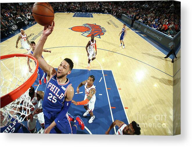 Sports Ball Canvas Print featuring the photograph Ben Simmons by Nathaniel S. Butler