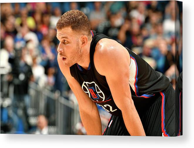 Blake Griffin Canvas Print featuring the photograph Blake Griffin by Fernando Medina