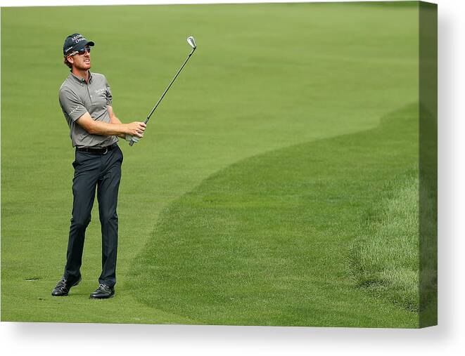 Crooked Stick Golf Club Canvas Print featuring the photograph BMW Championship - Round Two #2 by Scott Halleran