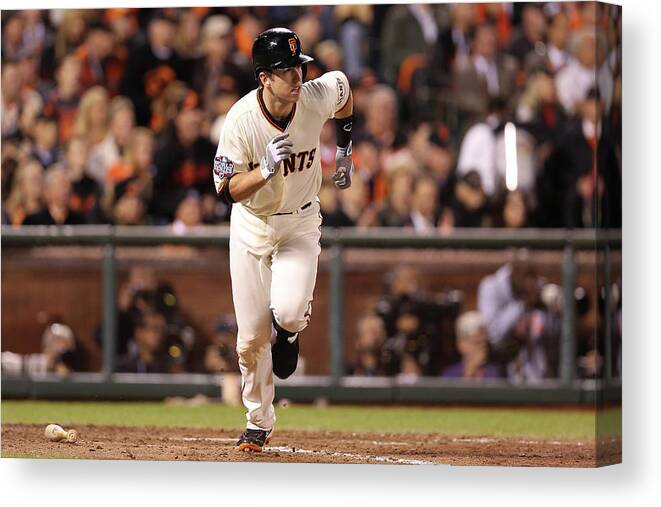 San Francisco Canvas Print featuring the photograph Buster Posey #2 by Christian Petersen