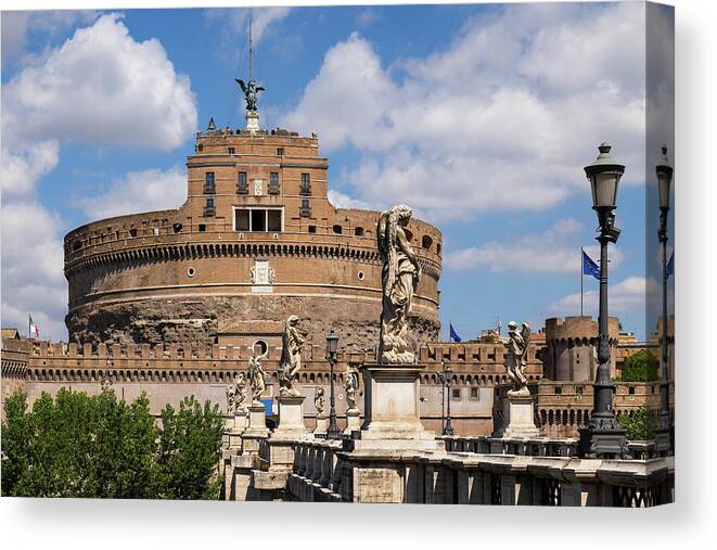 Castel Canvas Print featuring the photograph Castle of the Holy Angel in Rome #2 by Artur Bogacki