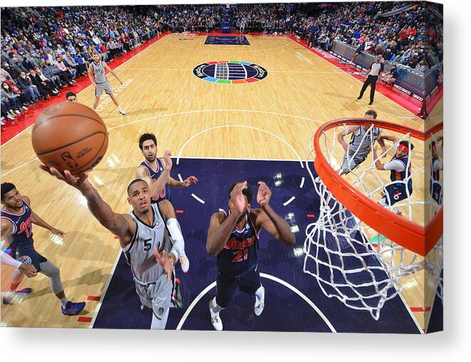 Nba Pro Basketball Canvas Print featuring the photograph Dejounte Murray by Jesse D. Garrabrant