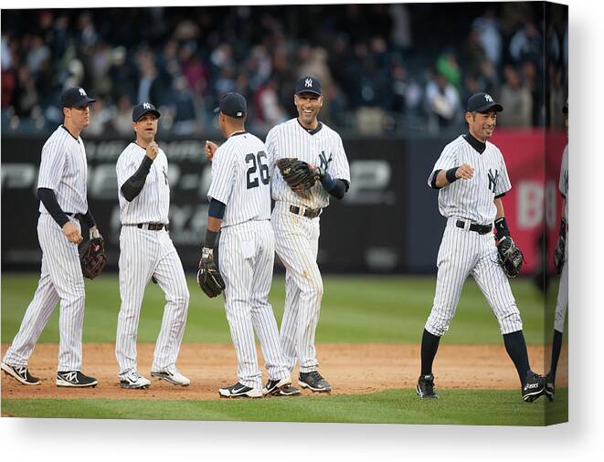 East Canvas Print featuring the photograph Derek Jeter by Rob Tringali