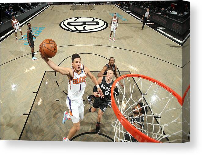 Devin Booker Canvas Print featuring the photograph Devin Booker #2 by Nathaniel S. Butler