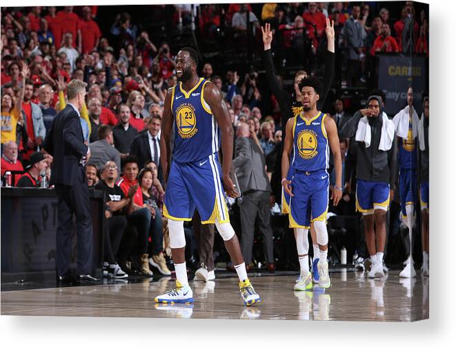 Nba Pro Basketball Canvas Print featuring the photograph Draymond Green by Sam Forencich