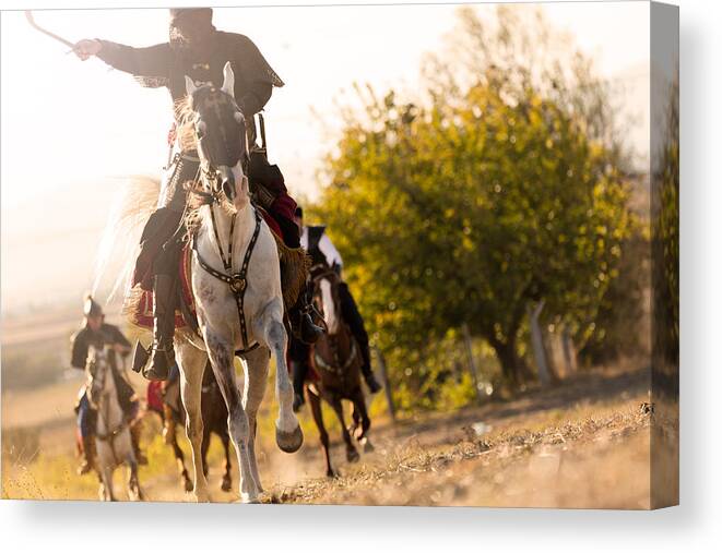 Armed Forces Canvas Print featuring the photograph Eastern Warrior #2 by Fatihhoca