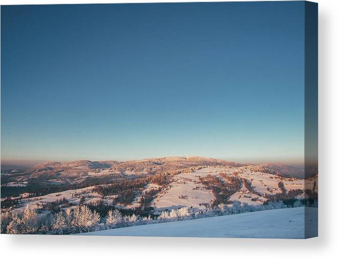 Ochodzita Canvas Print featuring the photograph Frosty morning #2 by Vaclav Sonnek