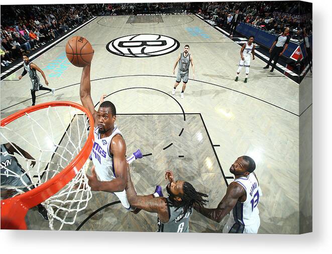 Harrison Barnes Canvas Print featuring the photograph Harrison Barnes by Nathaniel S. Butler