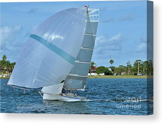 Csne5 Canvas Print featuring the photograph High School Sailing Championships. #3 by Geoff Childs