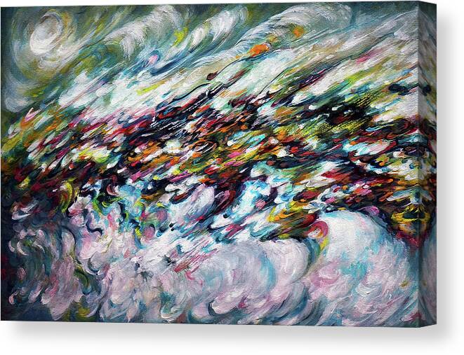 Cosmic Canvas Print featuring the painting Infinite Cosmos - 4 #1 by Harsh Malik