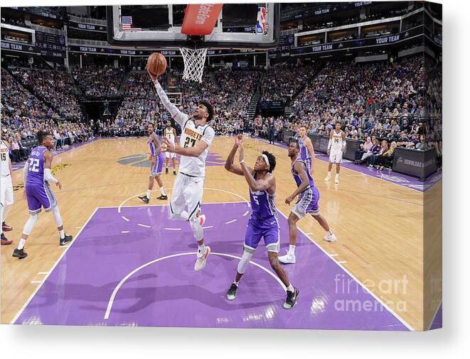 Jamal Murray Canvas Print featuring the photograph Jamal Murray by Rocky Widner