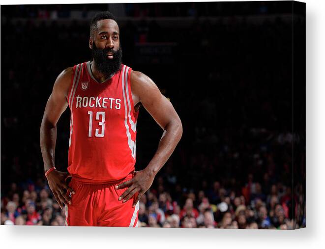 James Harden Canvas Print featuring the photograph James Harden #2 by David Dow