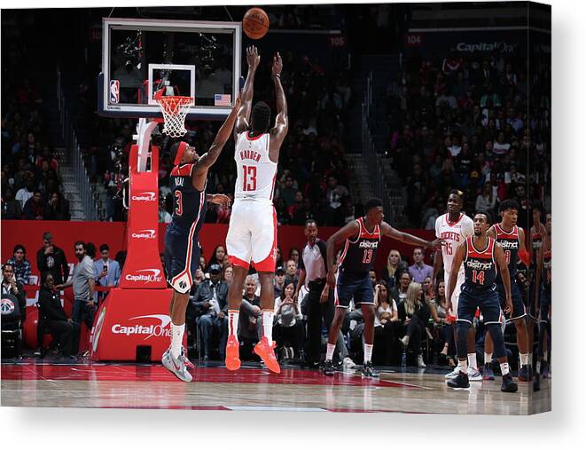 James Harden Canvas Print featuring the photograph James Harden #2 by Stephen Gosling
