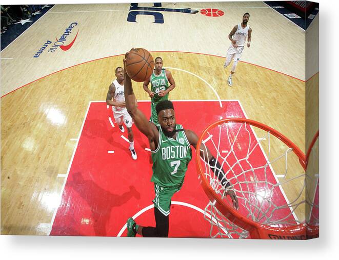 Jaylen Brown Canvas Print featuring the photograph Jaylen Brown #2 by Ned Dishman