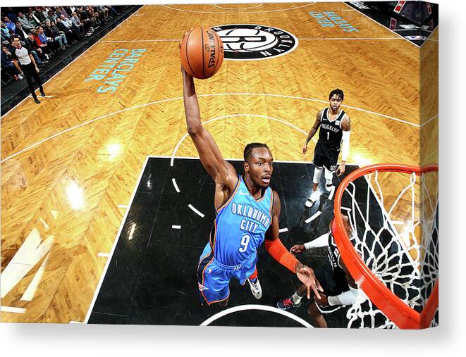 Nba Pro Basketball Canvas Print featuring the photograph Jerami Grant by Nathaniel S. Butler