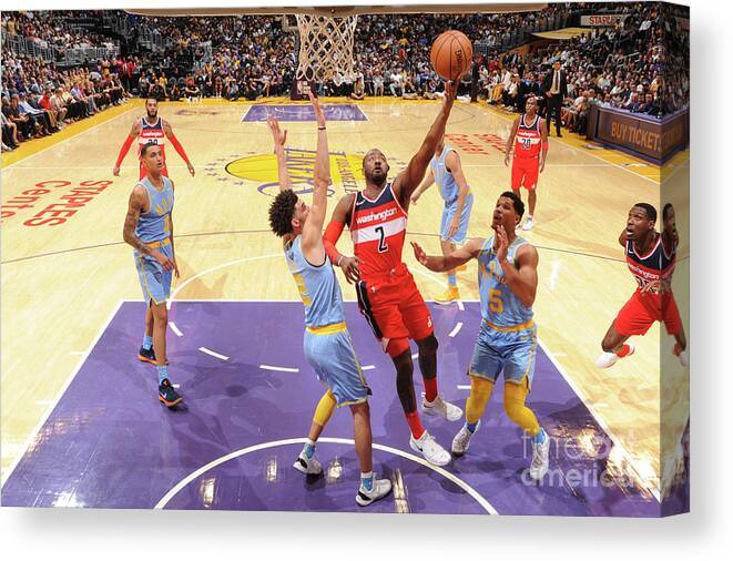 Nba Pro Basketball Canvas Print featuring the photograph John Wall by Andrew D. Bernstein