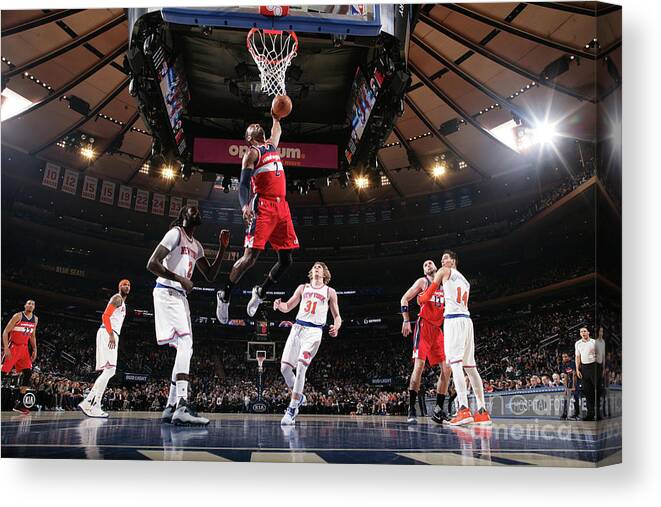 Nba Pro Basketball Canvas Print featuring the photograph John Wall by Nathaniel S. Butler