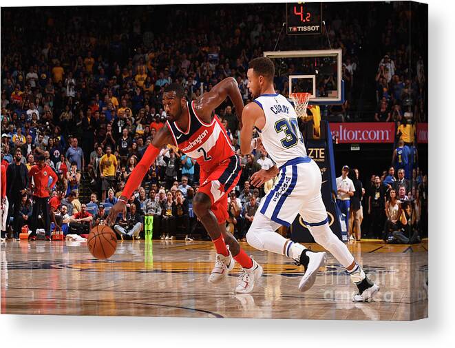 Nba Pro Basketball Canvas Print featuring the photograph John Wall by Noah Graham