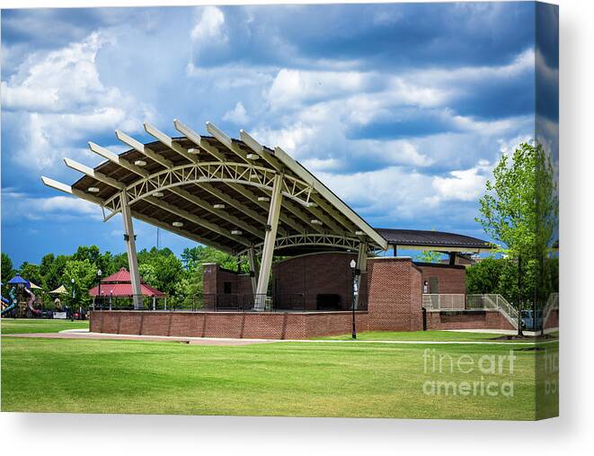 Amphitheater Canvas Print featuring the photograph Lady Antebellum Pavilion in Columbia County - Evans GA #2 by Sanjeev Singhal