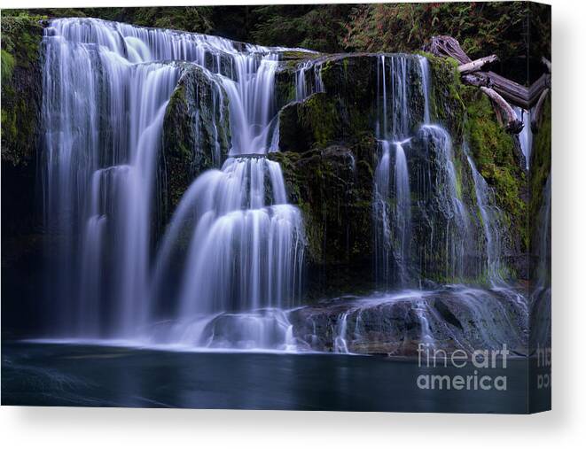 Waterfall Canvas Print featuring the photograph Lewis River Falls #3 by Keith Kapple