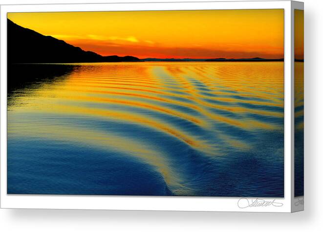 Sunset Canvas Print featuring the photograph Midnight Sunset by Lar Matre