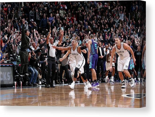 Nba Pro Basketball Canvas Print featuring the photograph Randy Foye by Nathaniel S. Butler