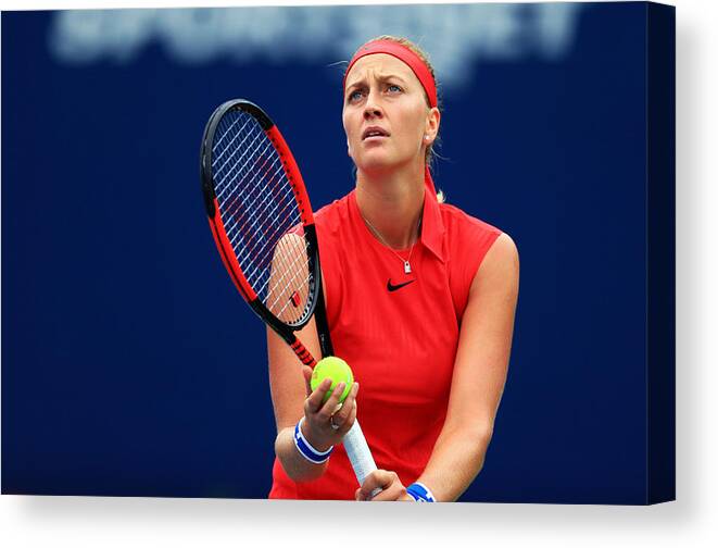 Tennis Canvas Print featuring the photograph Rogers Cup presented by National Bank - Day 3 #2 by Vaughn Ridley