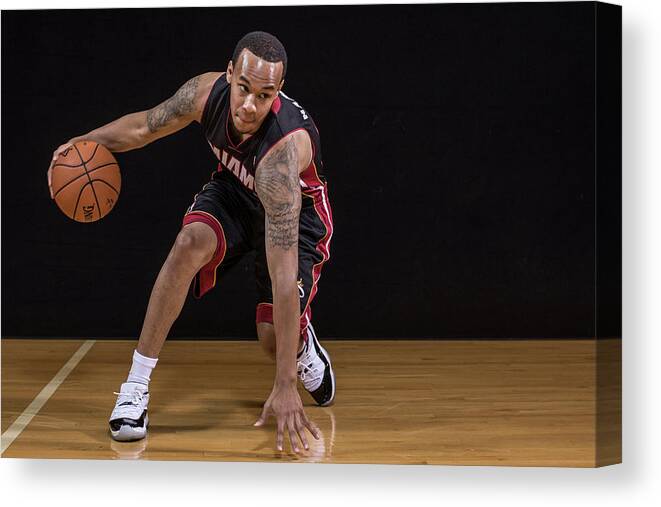 Nba Pro Basketball Canvas Print featuring the photograph Shabazz Napier by Nick Laham