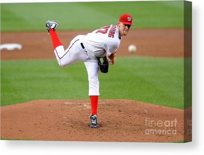 Stephen Strasburg Canvas Print featuring the photograph Stephen Strasburg by G Fiume