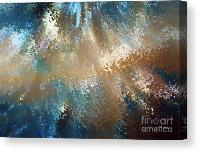 Blue Canvas Print featuring the painting 2 Timothy 1 7. Be Fearless. by Mark Lawrence