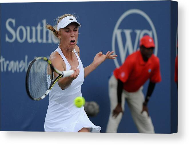 Wta Tour Canvas Print featuring the photograph Western & Southern Open Day 3 #2 by Jonathan Moore