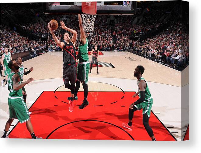 Nba Pro Basketball Canvas Print featuring the photograph Zach Collins by Sam Forencich