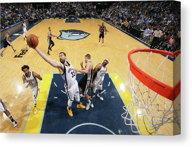 Playoffs Canvas Print featuring the photograph Marc Gasol by Joe Murphy