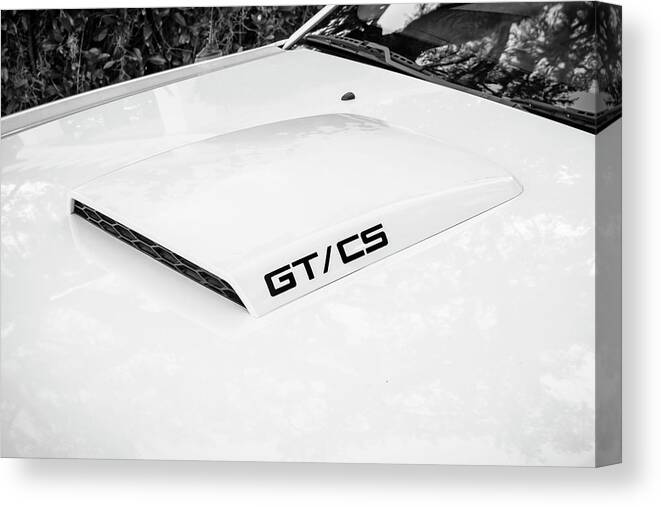 2008 White Ford Mustang Gt Cs California Special Canvas Print featuring the photograph 2008 White Ford Mustang GT CS California Special X124 by Rich Franco