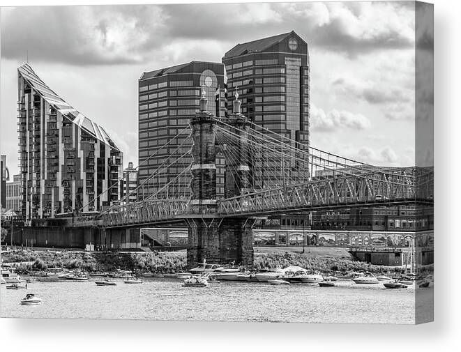 Town Canvas Print featuring the photograph 2013 Riverfest Ohio River by Dave Morgan
