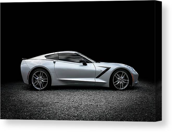 Corvette Canvas Print featuring the digital art 2014 Corvette Stingray by Douglas Pittman