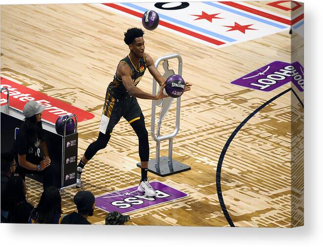 Nba Pro Basketball Canvas Print featuring the photograph 2020 NBA All-Star - Taco Bell Skills Challenge by David Sherman