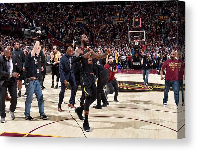 Playoffs Canvas Print featuring the photograph Lebron James by David Liam Kyle