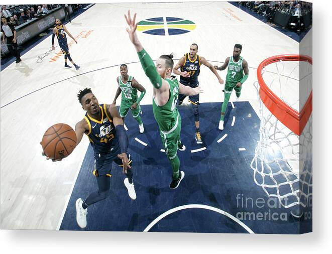 Nba Pro Basketball Canvas Print featuring the photograph Donovan Mitchell by Melissa Majchrzak