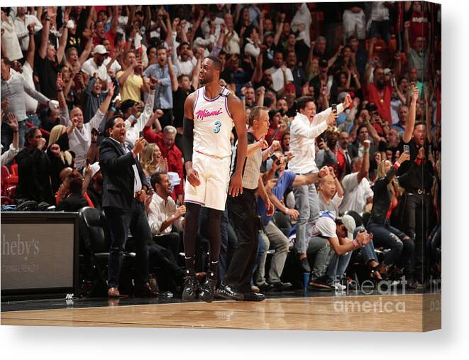 Dwyane Wade Canvas Print featuring the photograph Dwyane Wade #24 by Issac Baldizon