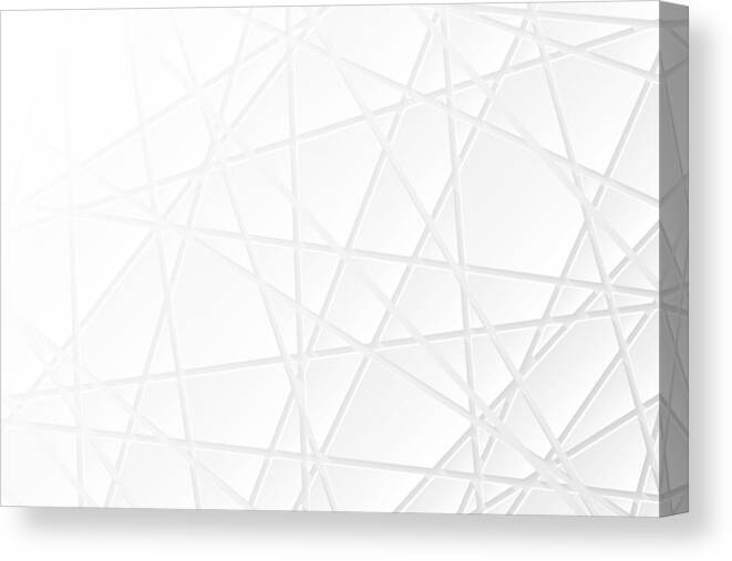 Shadow Canvas Print featuring the drawing Abstract white background - Geometric texture #27 by Bgblue