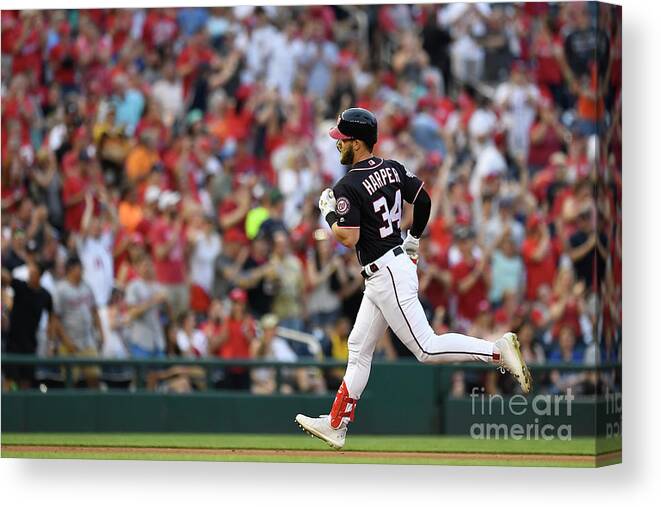 People Canvas Print featuring the photograph Bryce Harper by Patrick Mcdermott